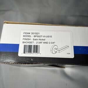 Delaney Privacy Lever Door Handle Knob Keyless Lock Satin Nickel BP502T-VI-US15